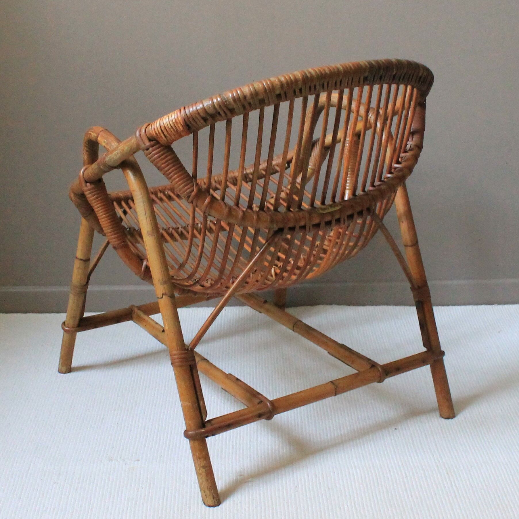 Vintage rattan armchair