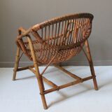 Vintage rattan armchair