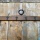 Ancien porte manteau mural palonnier attelage cheval bois + patères métal