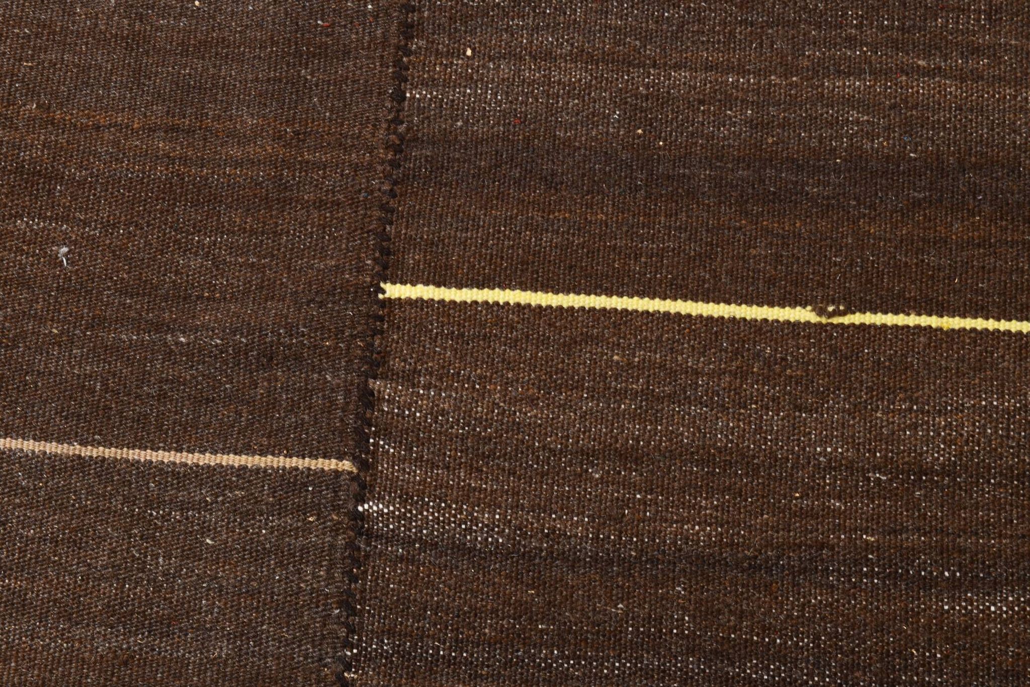 5x8 Dark Brown Ethnic Turkish Kilim Rug, 169x238Cm