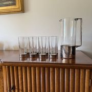 Hollywood Regency silverplate cocktail set, Italy 1970s
