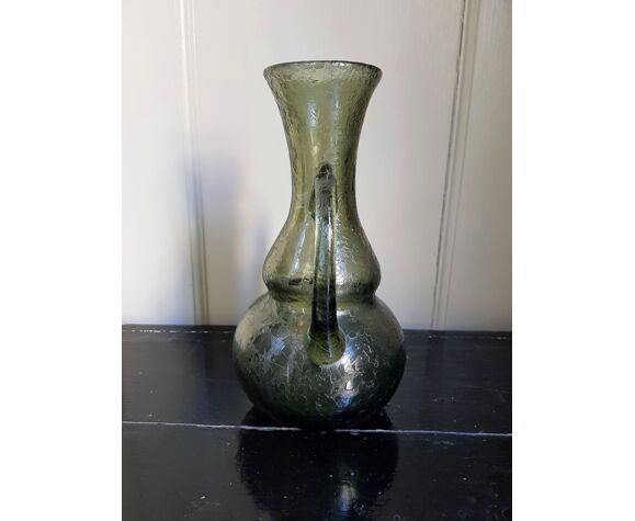 Vintage Frosted Murano Glass Amphora Vase | Selency