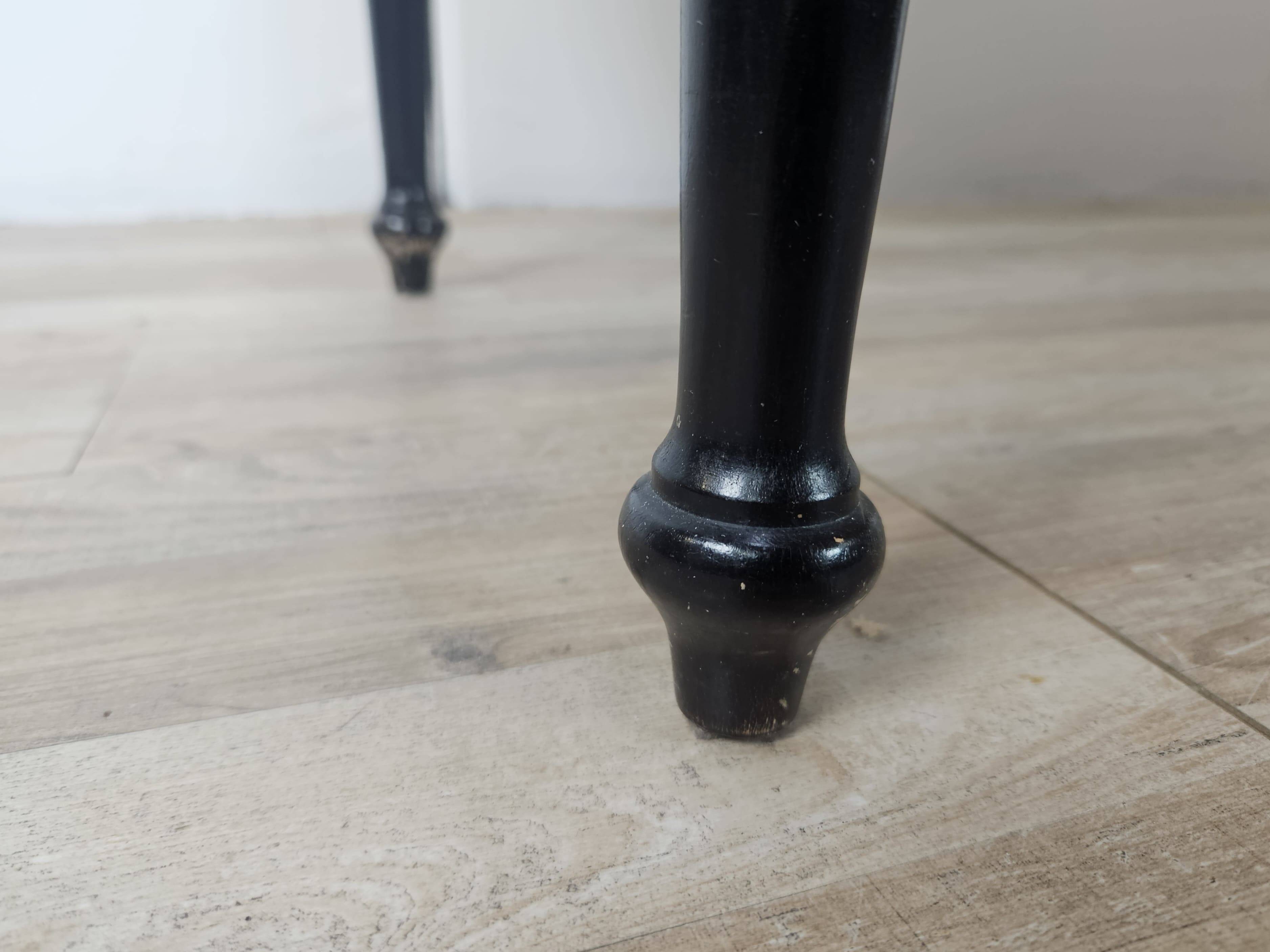 Mid Century Italian Dresser with Blue Glass Work and Four Drawers, 1960