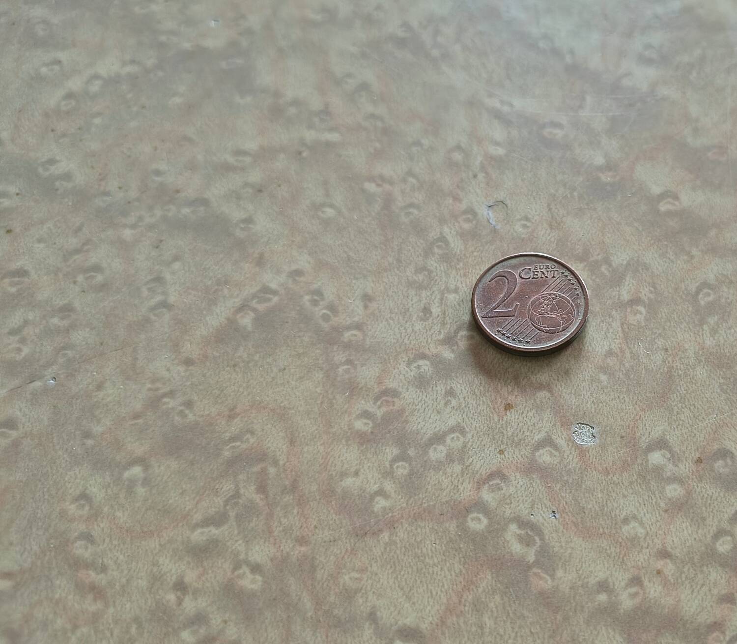 Vintage bistro table with compass legs, formica, beech, 50 x 70.