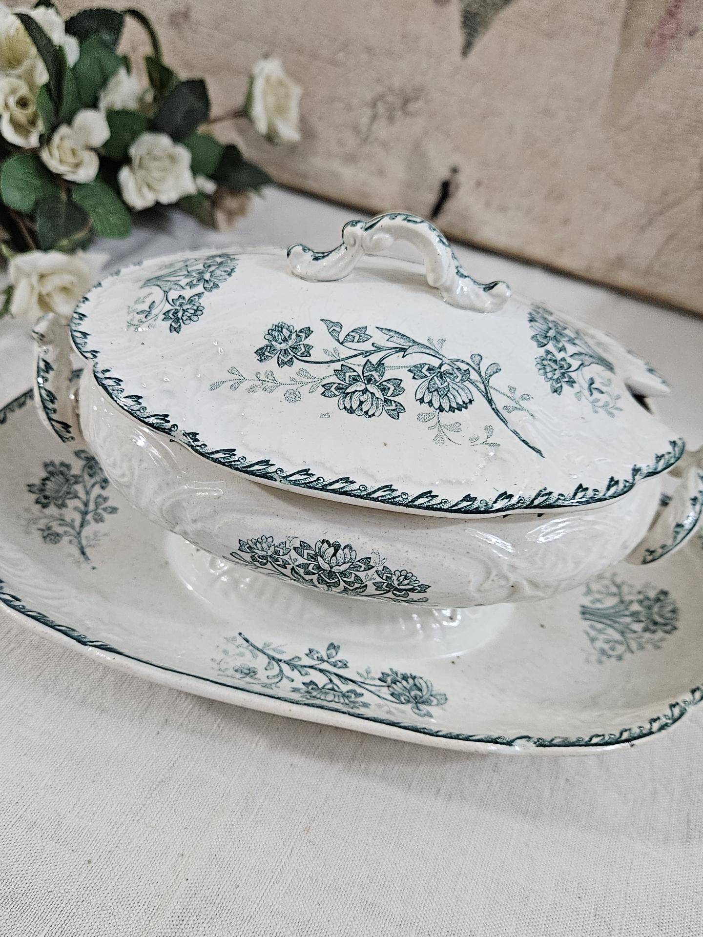 Small iron clay soup tureen