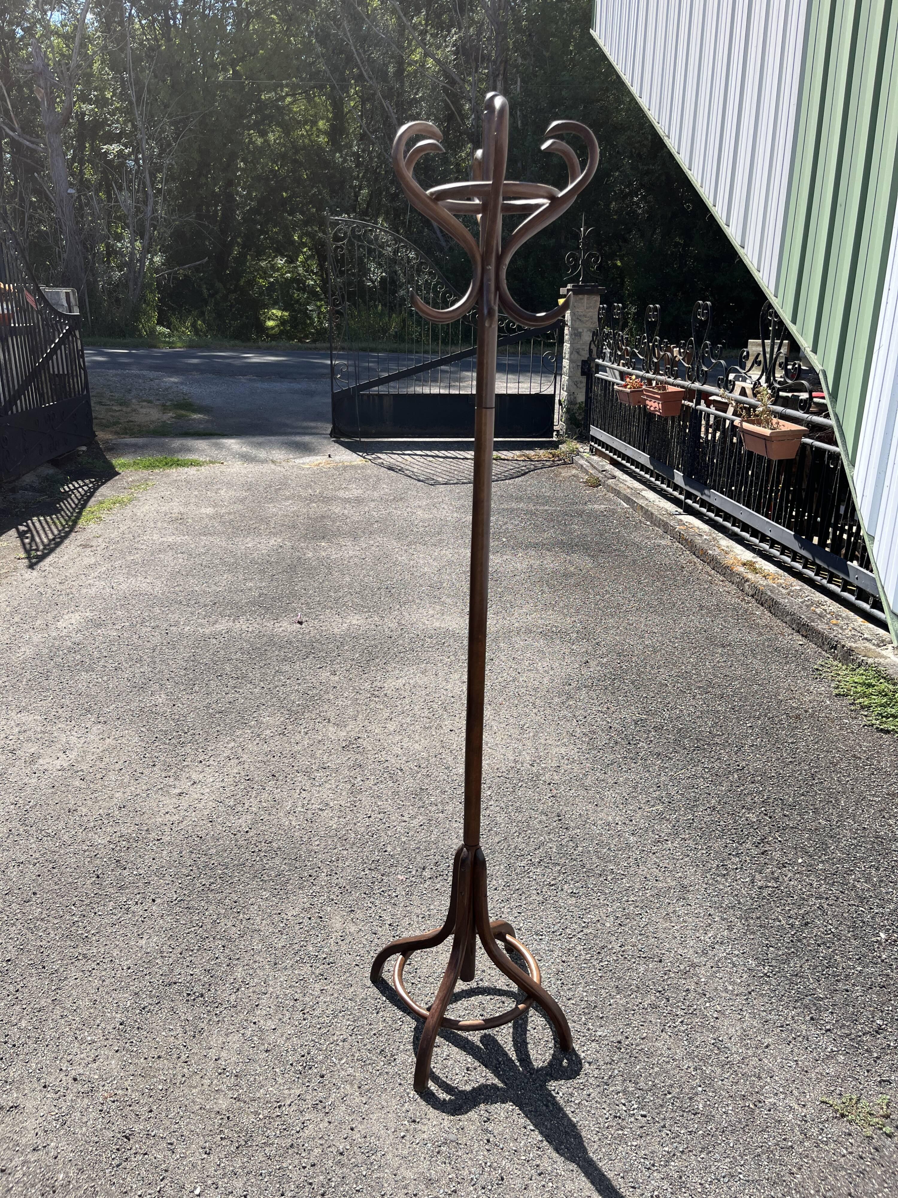 Baumann coat rack on vintage parrot stand