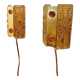 A pair of wall lights with brass-colored suspension with thick pressed glass. Vitrika, Denmark