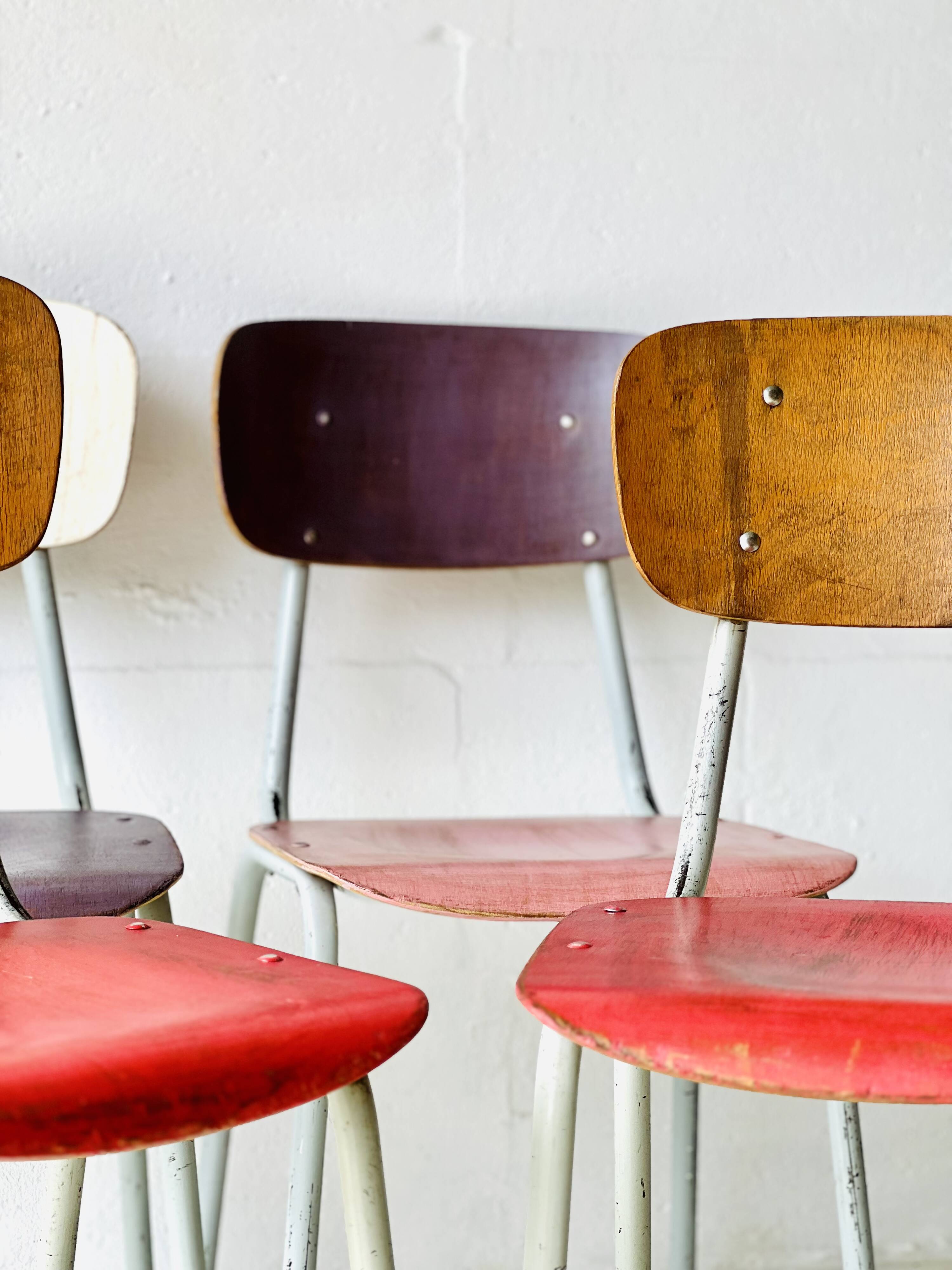 Chaises d'école Bistro, lot de 4