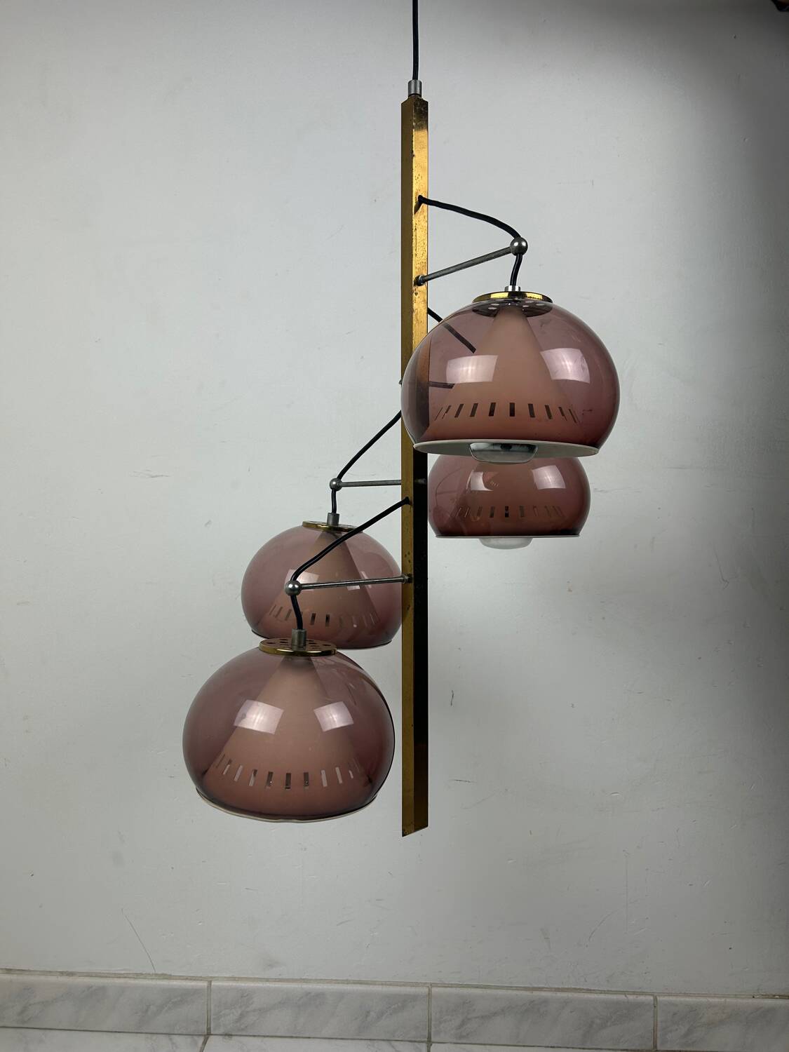Lustre italien vintage Lamter Milano