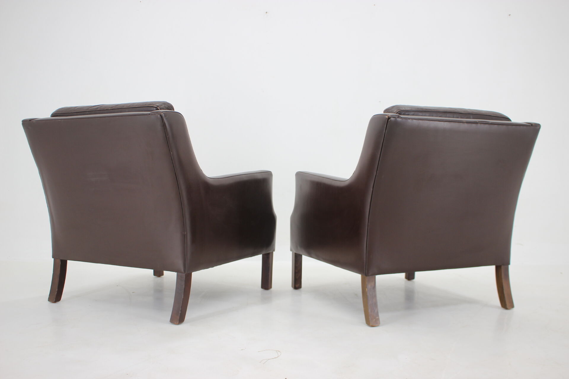 1970s pair of leather armchairs,denmark