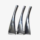Set of 3 silver candlestick holders, denmark