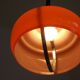 Vintage Italian 1970s Orange Glass Ceiling Light, ROLLY Rise & Fall System
