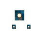Blue zellige wall light