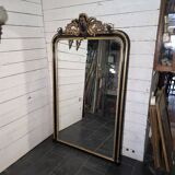 Napoleon III mirror from the 19th century with gold leaf, 190cm H