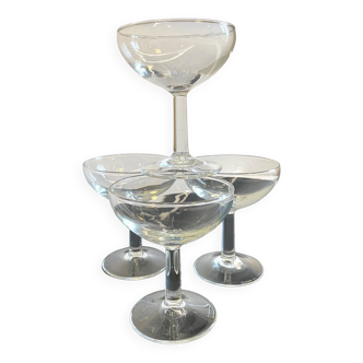 4 duralex champagne cups - france