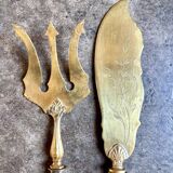 Silver and gilt fish serving cutlery no. 1