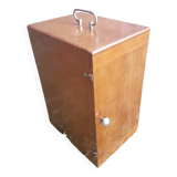 Ancienne malle de transport bois matériel jouan vintage #a653