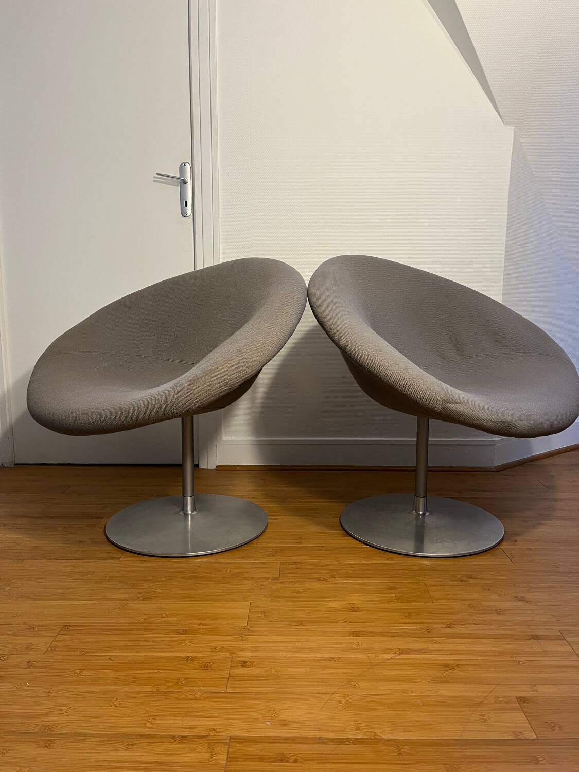Pair of Little Globe Grey Armchairs (Little Globe)