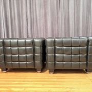 Paire de fauteuils Kubus 8020, conçus par Josef Hoffmann, Wittmann, Autriche