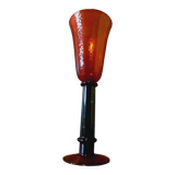 80s Memphis style glass footed vase