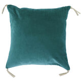 Velvet cushion 45x45cm duck blue color