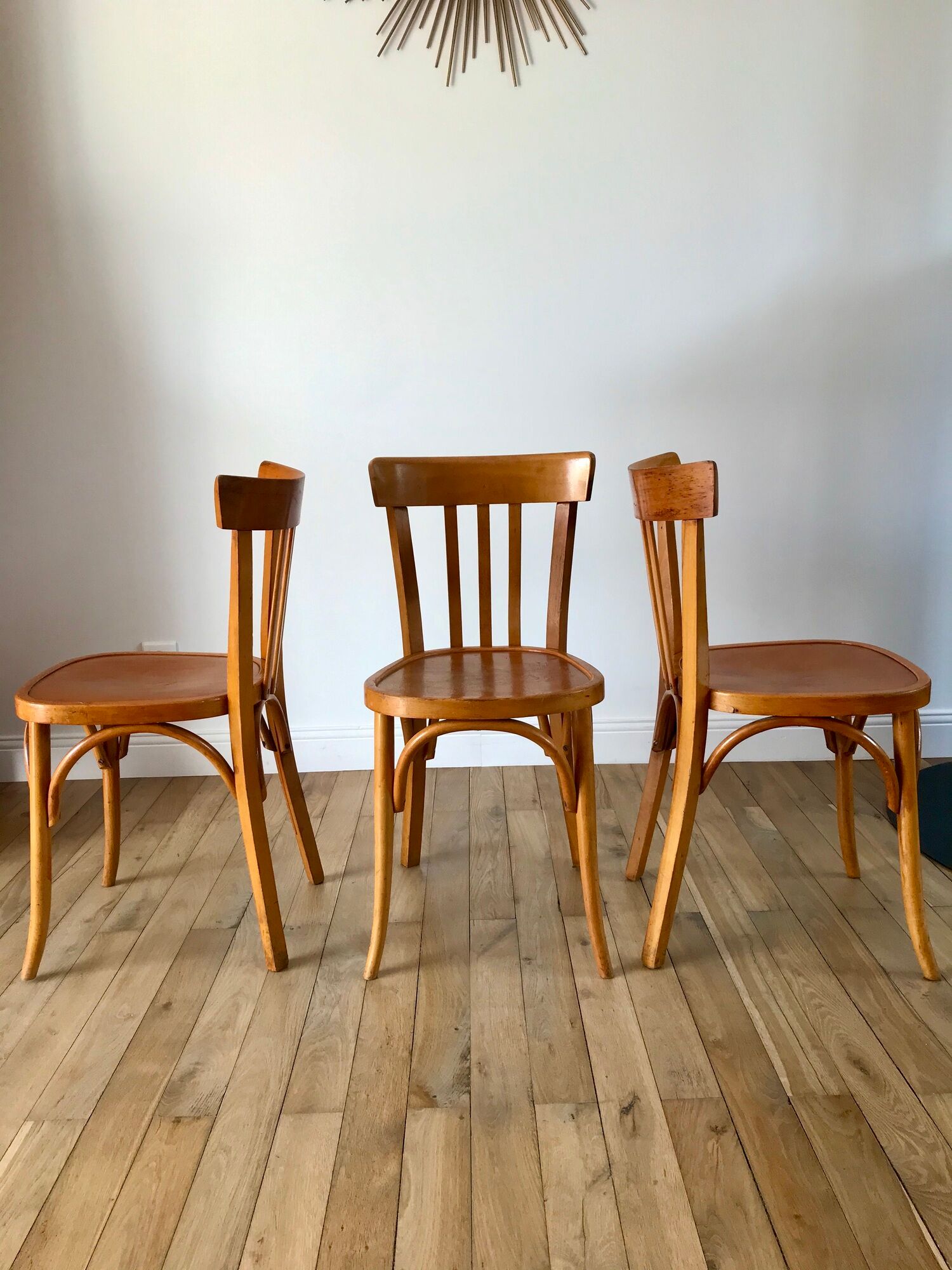 Set of 3 Luterma bistro chairs 50s