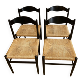 4 vintage mulched chairs