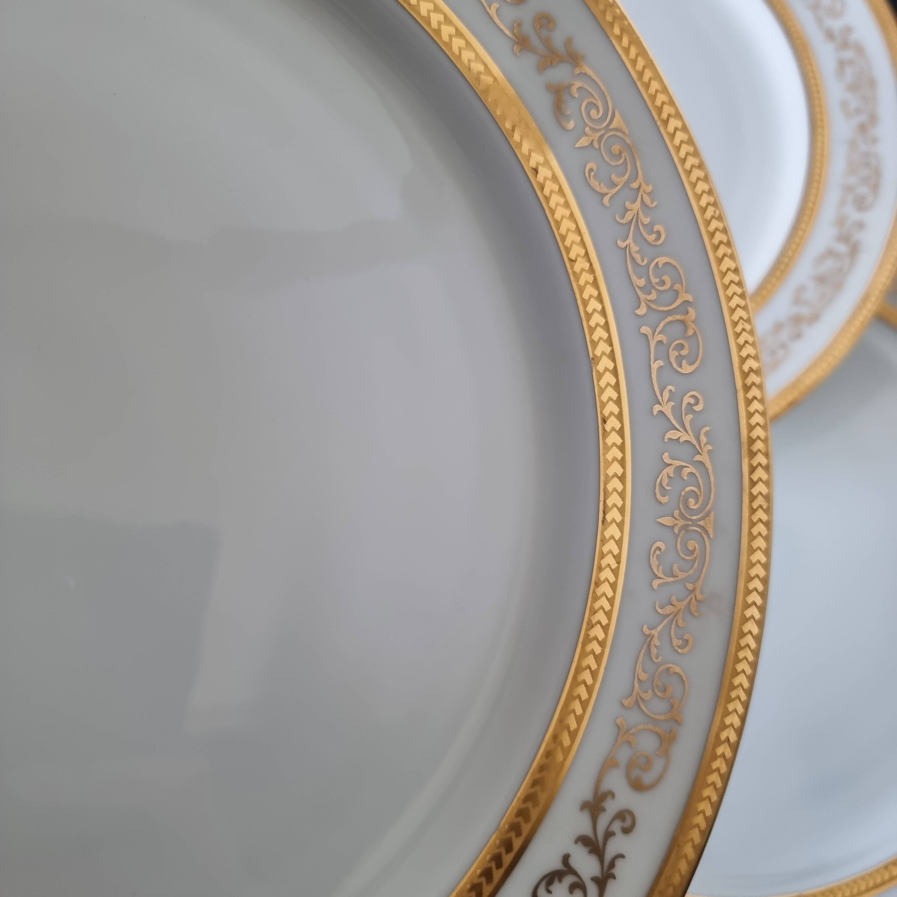 Ensemble de 6 assiettes à dessert ou à hors-d'œuvre en porcelaine fine de L