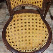 Set of 6 Louis XVI style mahogany snowshoe chairs circa 1880