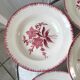 set of 6 hollow plates Longchamp pinks 30-40s