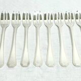 Christofle – 12 Silver Plated Cake Forks, America Model