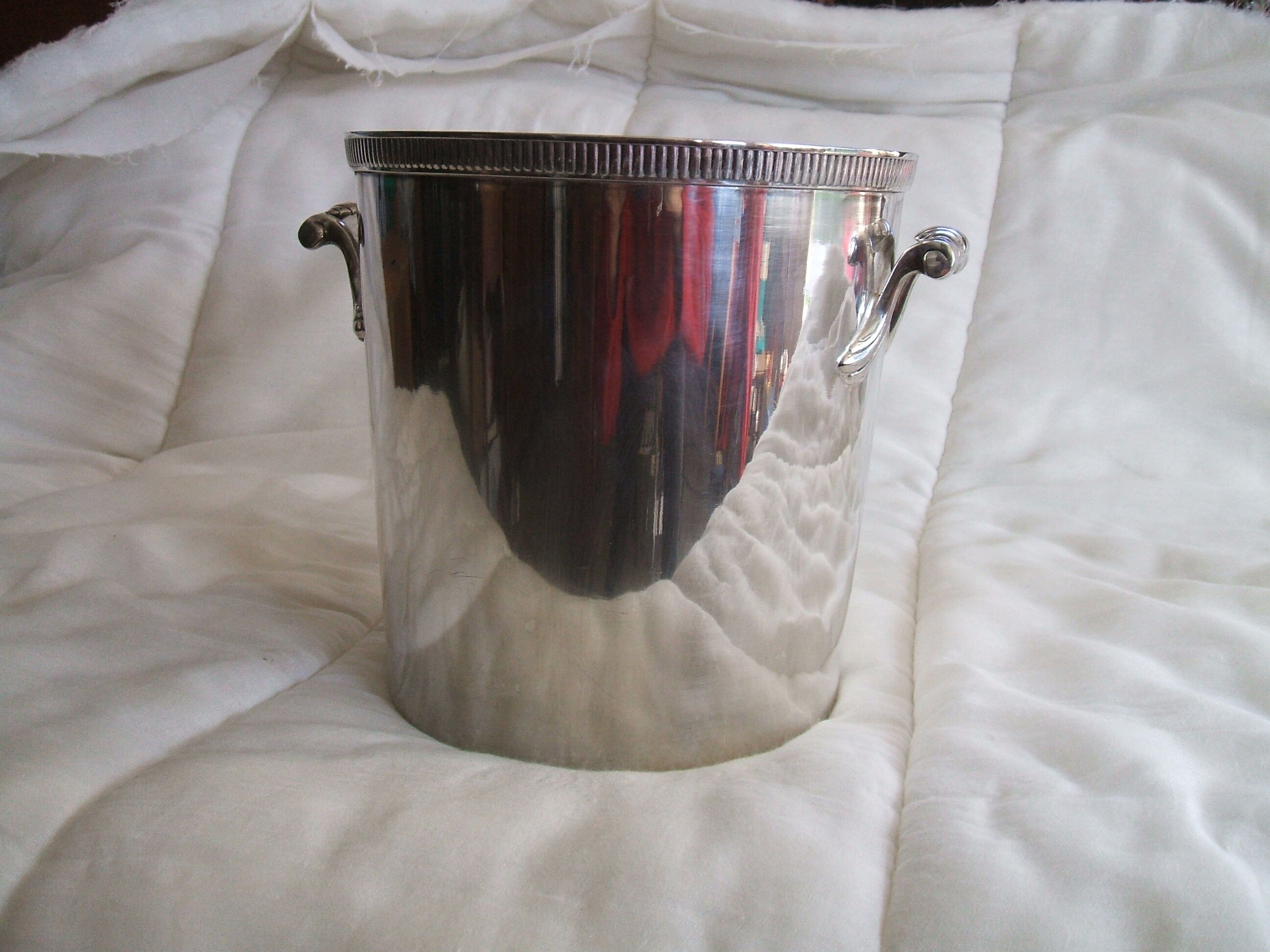 Silver metal champagne bucket ercuis