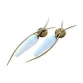 Pair of vintage tulip appliques