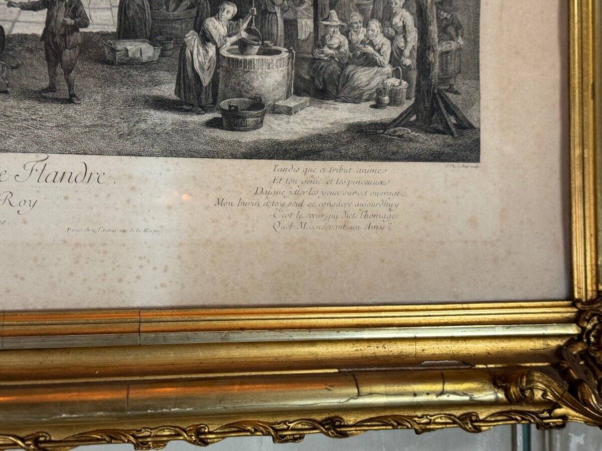 Set of 4 engravings, 19th-century reprint, very fine Napoleon III frames