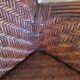 Two-seater banquette in woven rattan, wood and bamboo, 1980s.