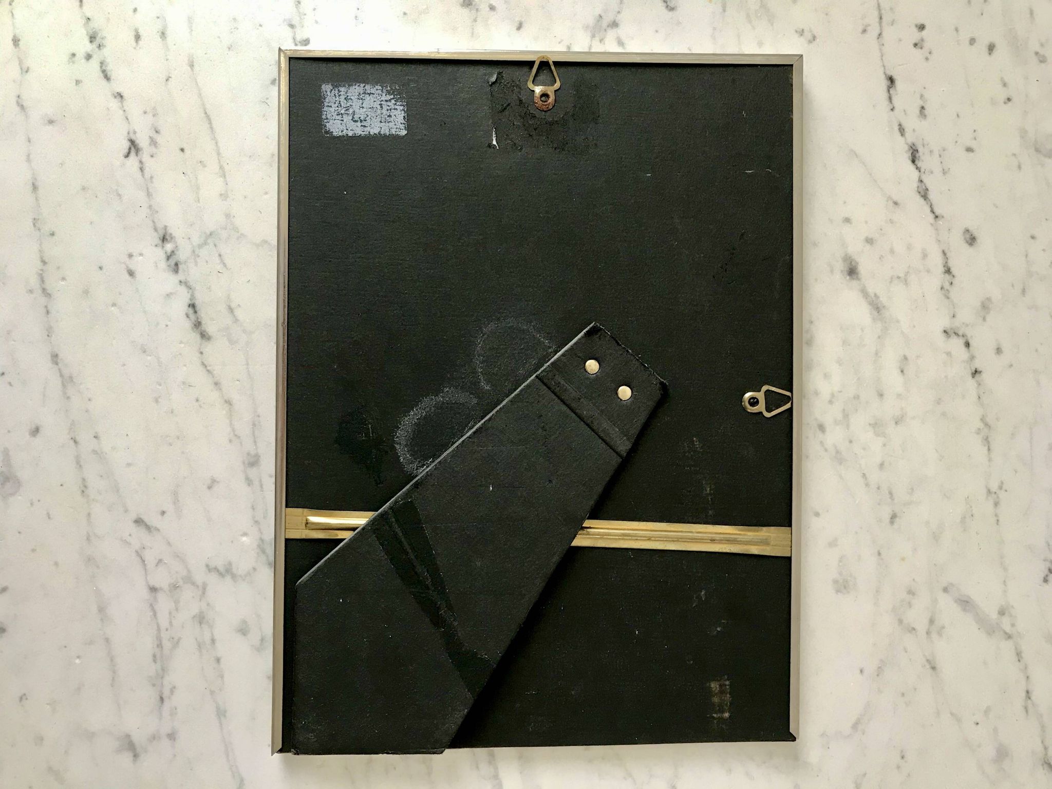 miroir en acier chromé années 40-50