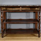 Large Burl Mahogany Property Console, Restoration Period – Early