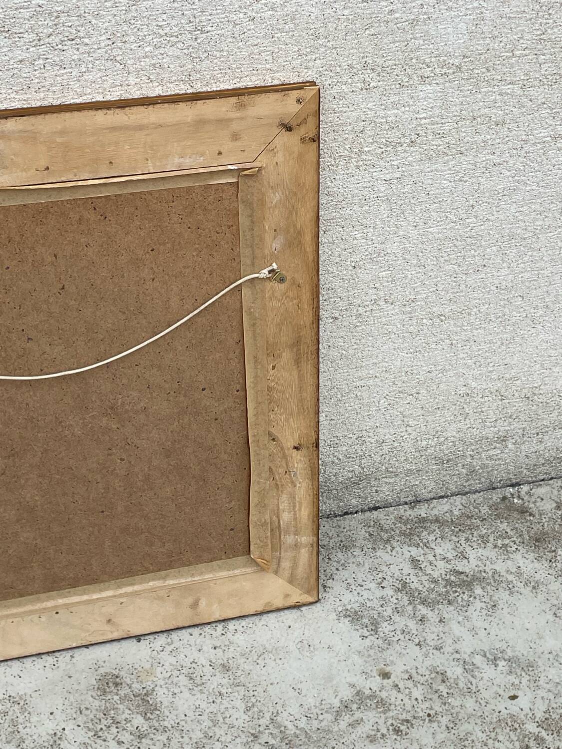 Gold gilded wood style mirror