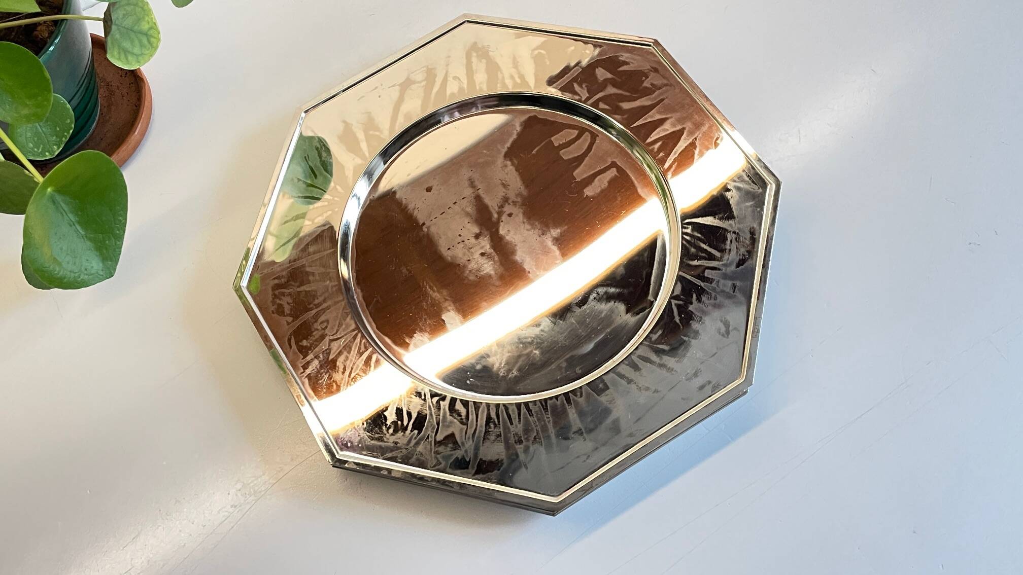 6 Vintage Silver-Plated Metal Plates and Dishes