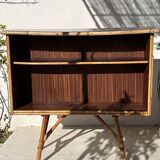 Bamboo and rattan tiki bar