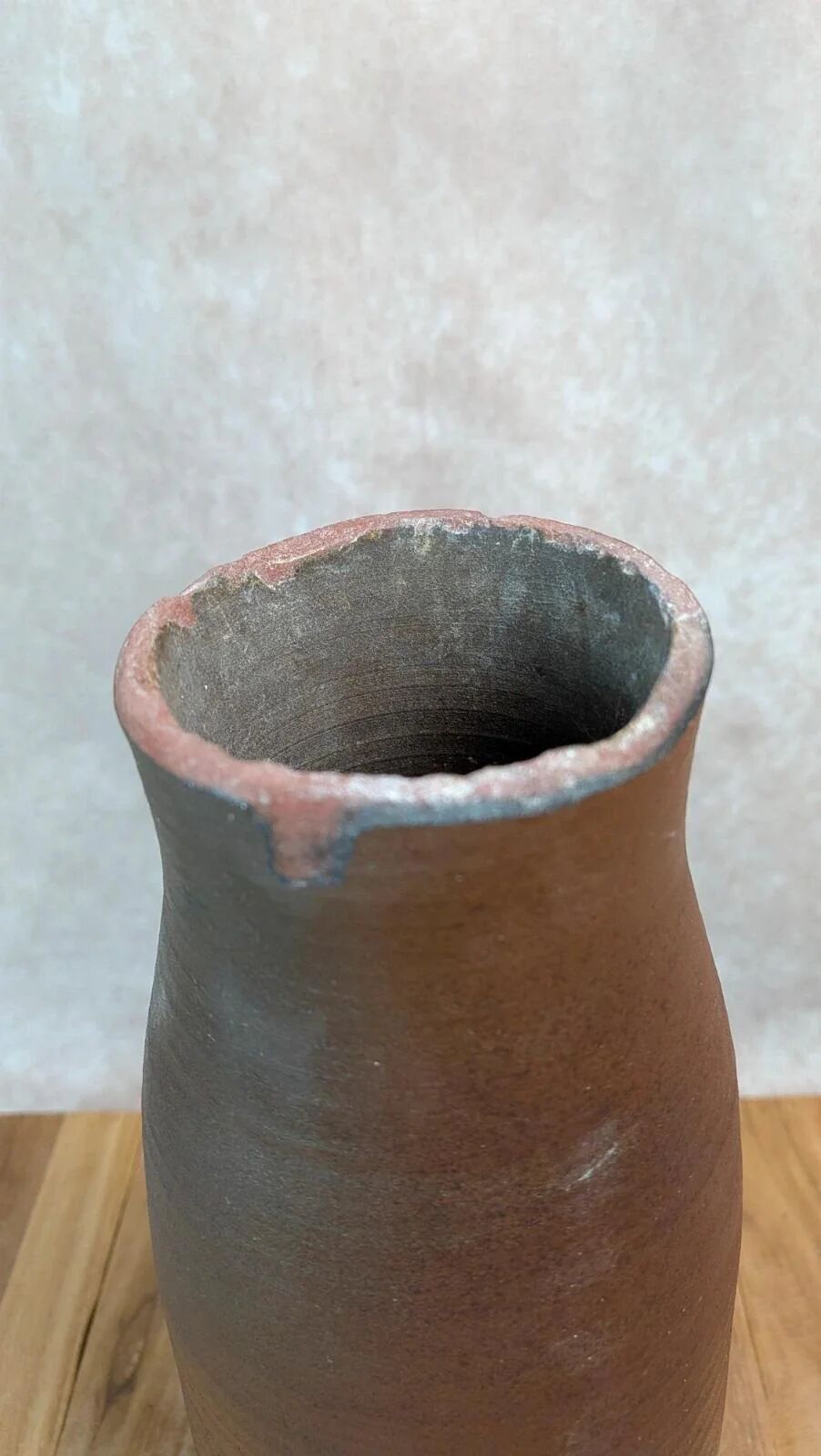 Stoneware vase signed Jc Lafon – vintage handmade piece