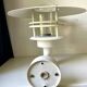 Classic Danish MCM Outdoor Metal Wall Lamp in White