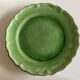 Centerpiece in glazed clay with godrons Dieulefit 1950