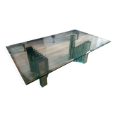 Coffee table in glass by Luigi Massoni for Galotti & Radice.
