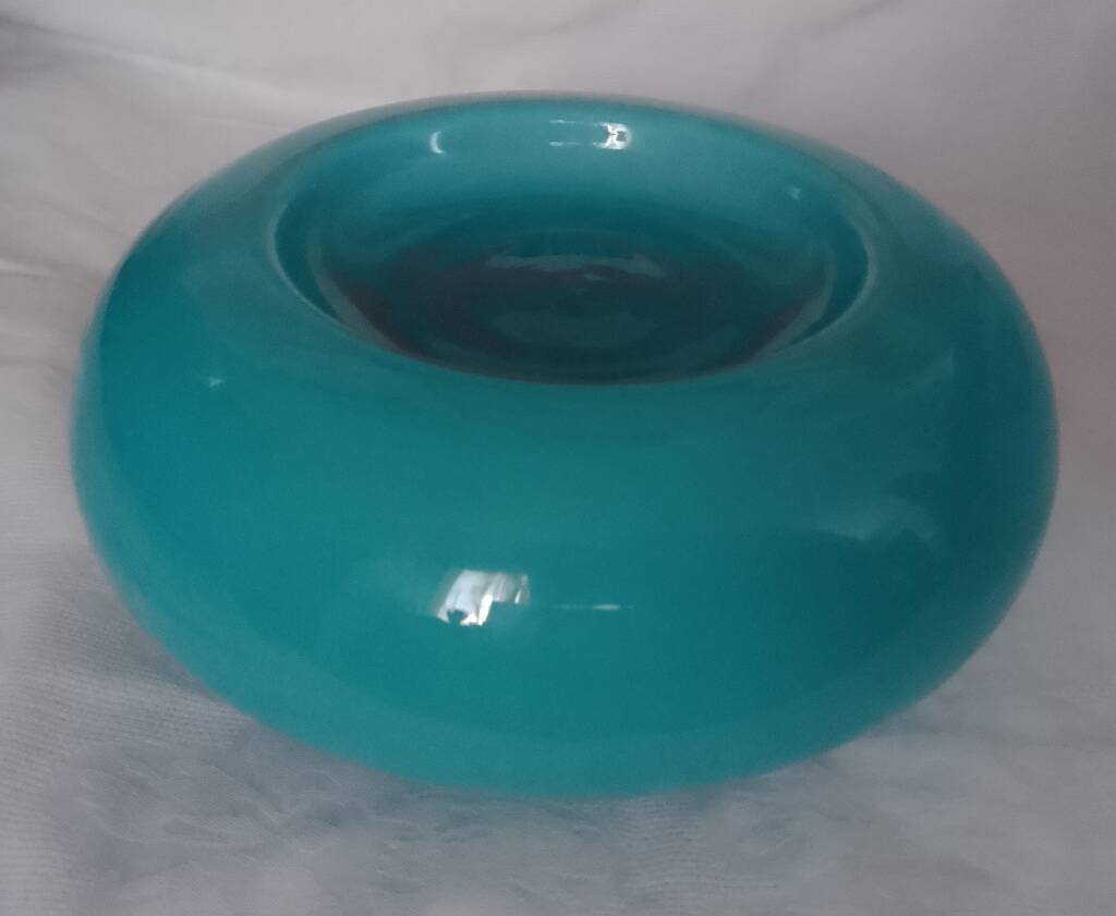 Art Deco Ceiling Lamp Turquoise Opaline Glass