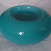 Art Deco Ceiling Lamp Turquoise Opaline Glass