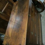 Louis Philippe period chest of drawers in solid walnut