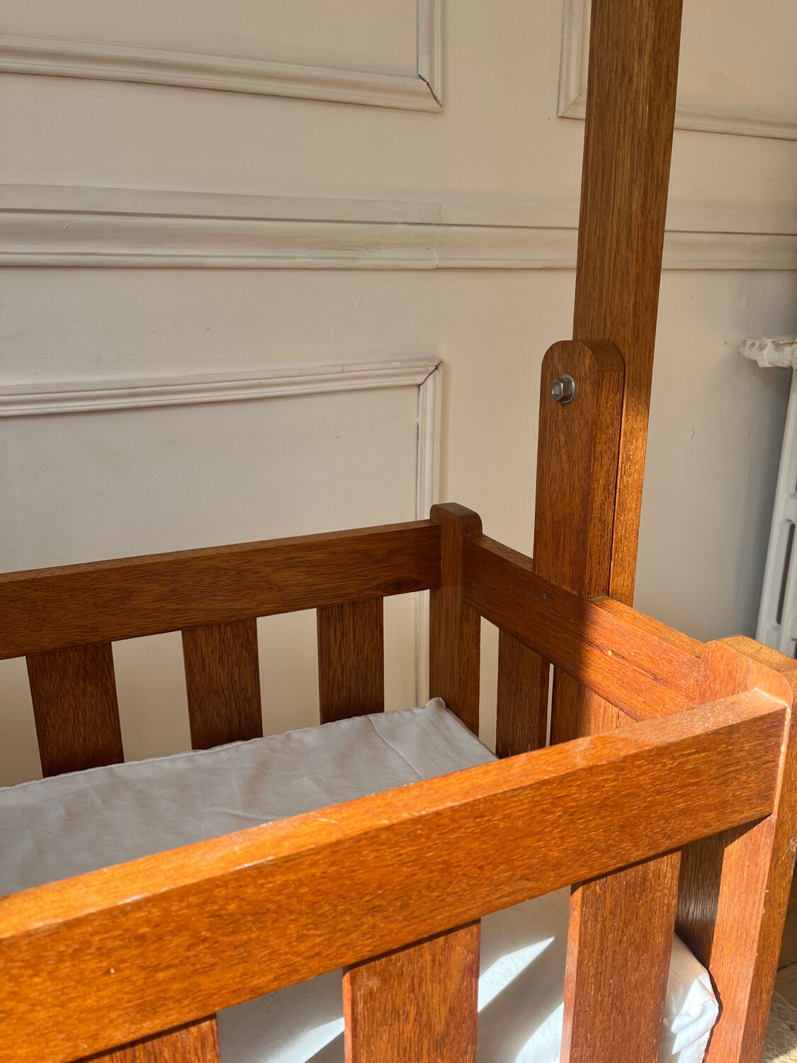 Vintage Scandinavian wooden cradle