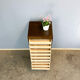 Roller shutter cabinet, dark oak, 1950s