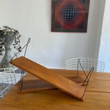 Pair shelves string wood vintage midcentury